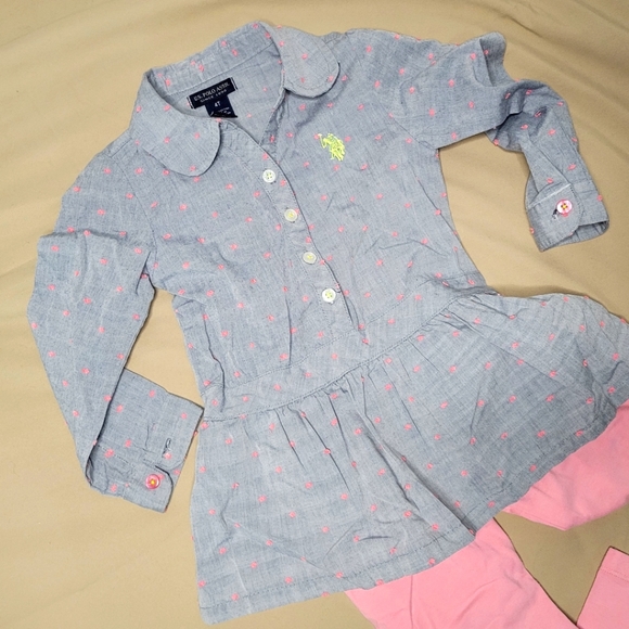 U.S. Polo Assn Girls Peplum Top - Picture 1 of 2